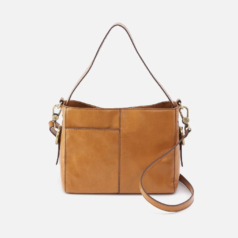 Render Small Crossbody In Polished Leather - Natural