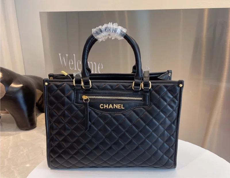 Black Leather Chanel Handbag