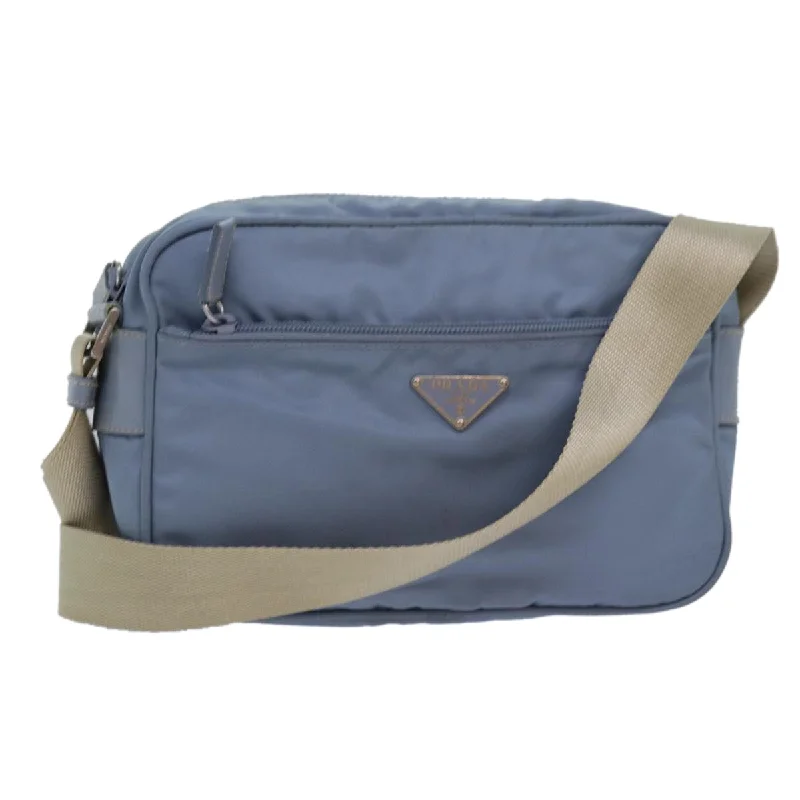 PRADA Shoulder Bag Nylon Light Blue Auth 78256