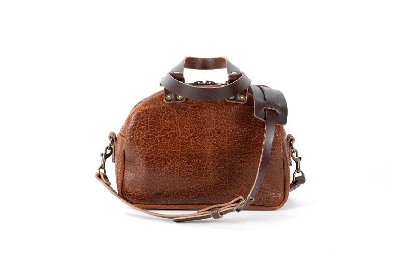 HOFFMAN LEATHER CROSSBODY BAG - COGNAC BISON