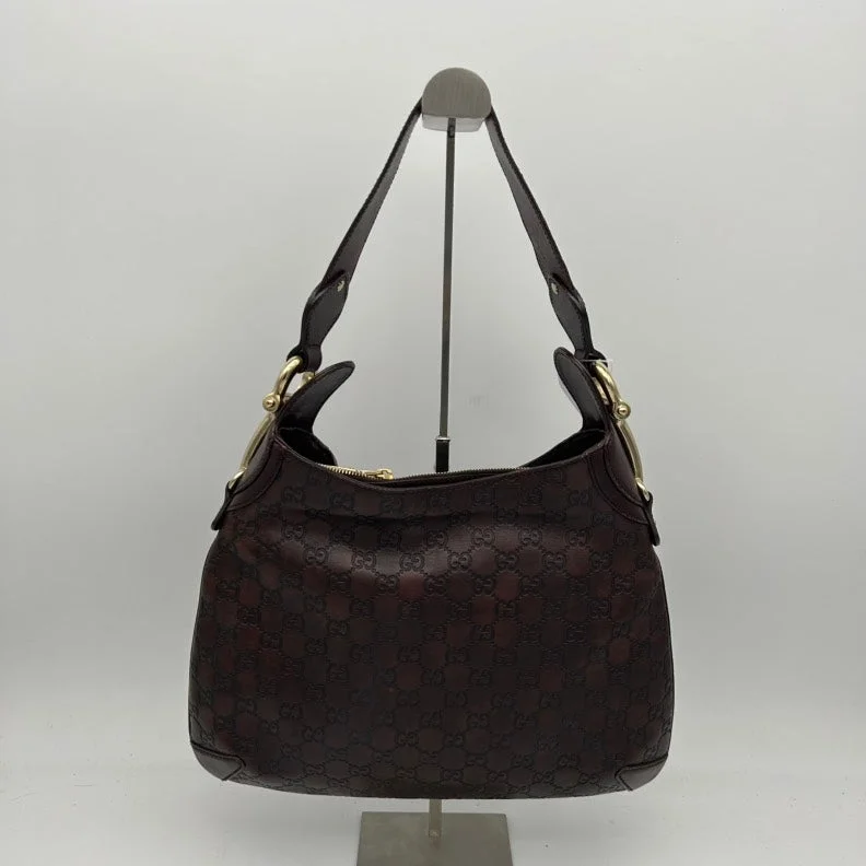 Gucci Brown Leather Shoulder Bag Medium