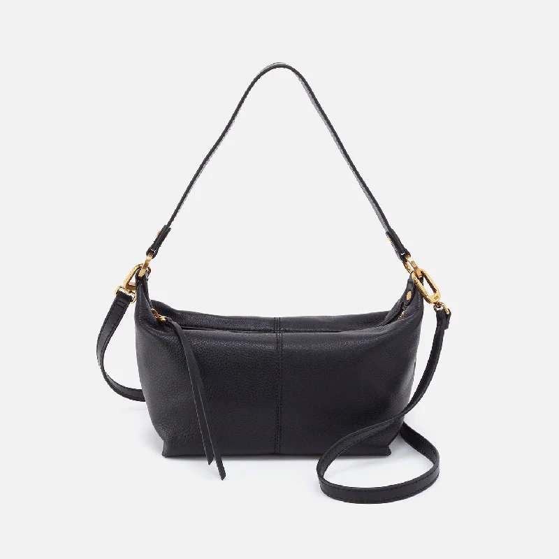 Laguna Crossbody In Pebbled Leather - Black