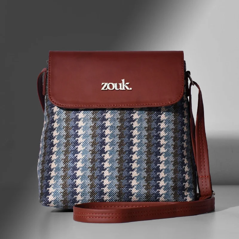 Bombay Houndstooth Flap Sling Bag