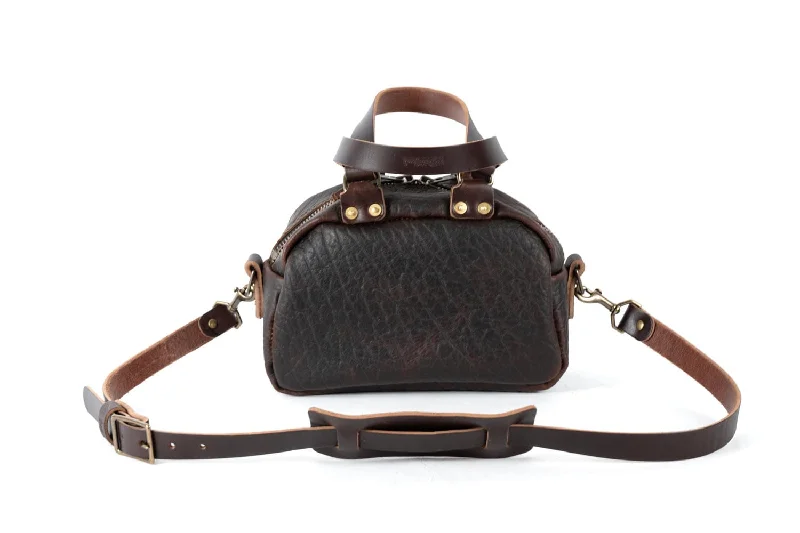 HOFFMAN LEATHER CROSSBODY BAG - MINI - CHERRY BISON