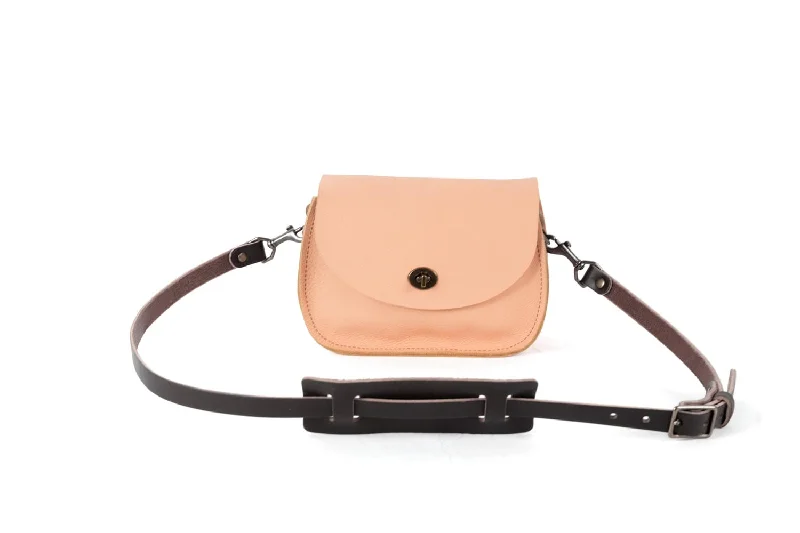 VIVIAN SATCHEL LEATHER CROSSBODY - SMALL - PEACH FUZZ - IN STOCK