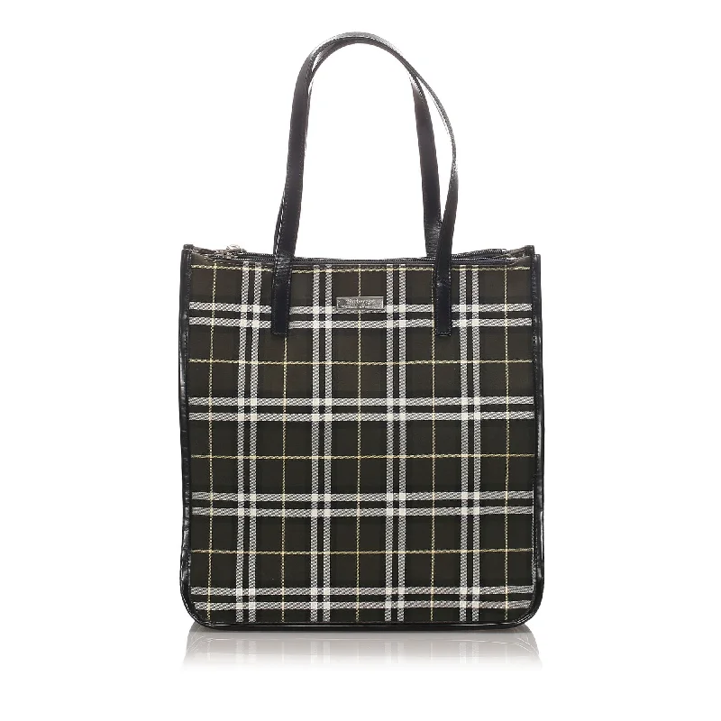 Burberry Black Canvas Fabric House Check Tote Bag United Kingdom