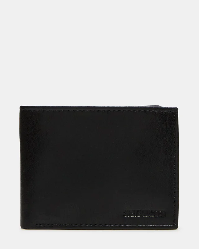 MEN'S BIFOLD LEATHER WALLET BLACK