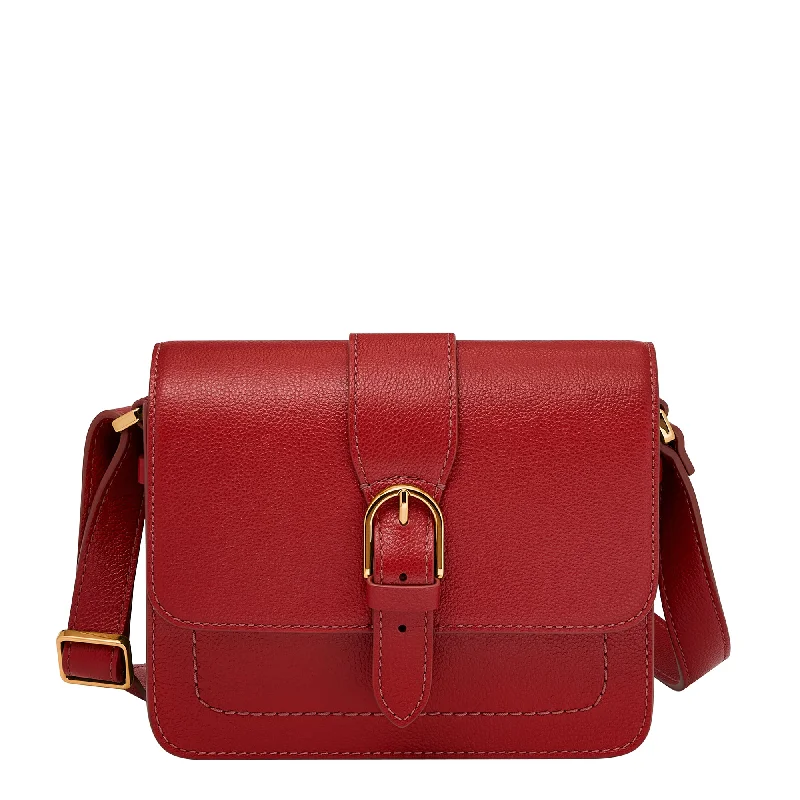 Zoey Leather Large Flap Crossbody Bag