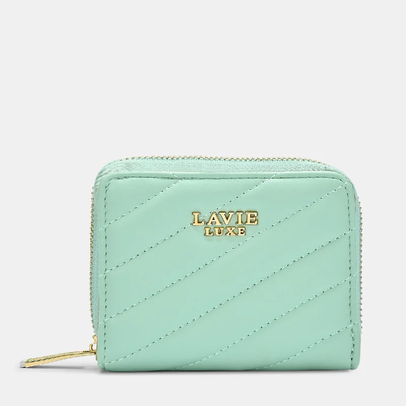 Diagonal Flap25 Small Zip Wallet