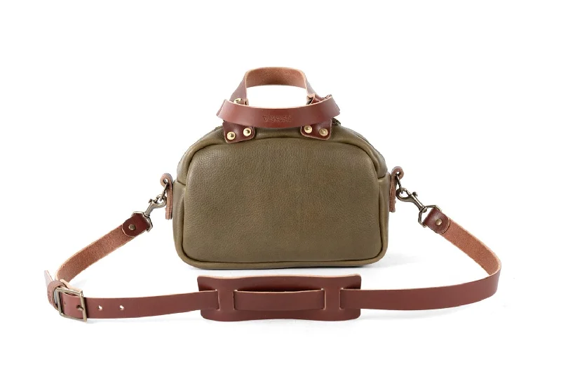 HOFFMAN LEATHER CROSSBODY BAG - MINI - OLIVE