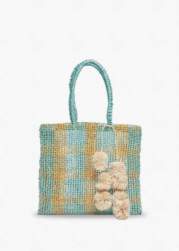 Olive Straw Tote Bag