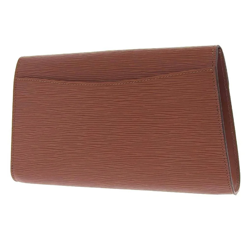 Louis Vuitton Brown Leather Art deco clutch bag