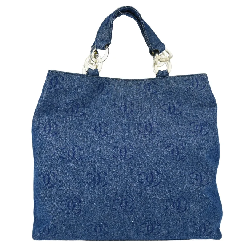 Chanel Blue Denim Tote Handbag