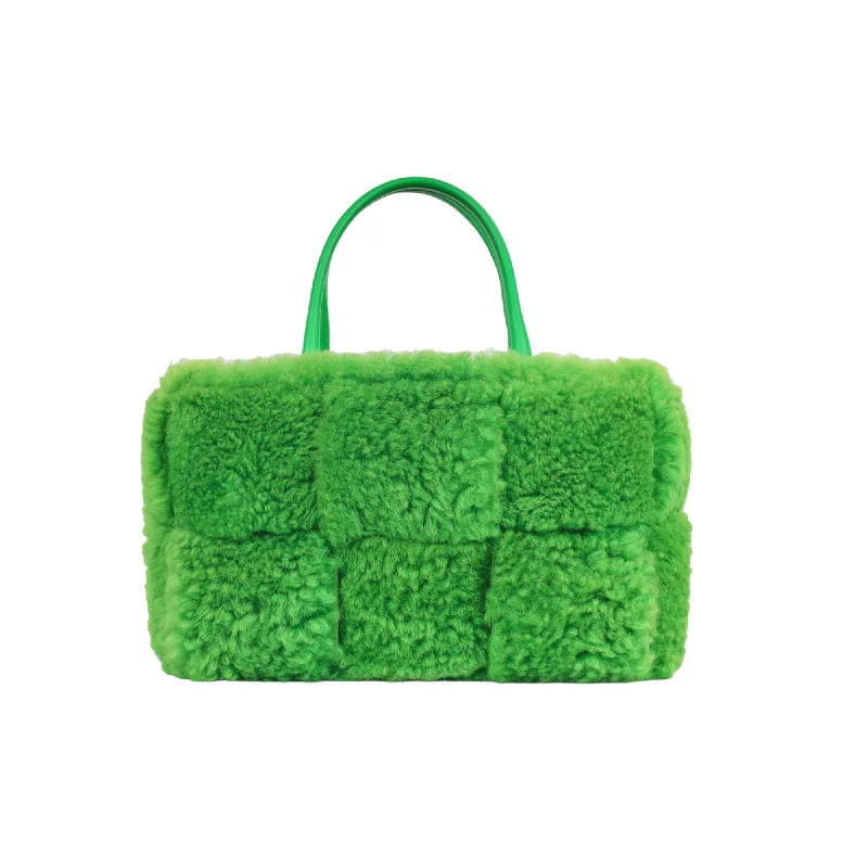 Bottega Veneta Small Arco Tote - Green Shearling