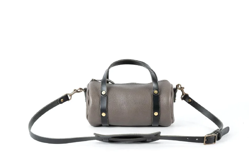 JANE LEATHER CROSSBODY - SMALL - LEAD GRAY