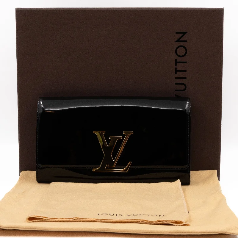 Louise Clutch Black Vernis Gold