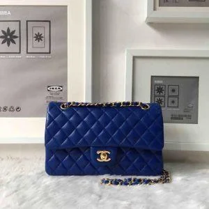 Chanel Classic Clutch With Chain – CWC Lambskin Blue SiLouis Vuittoner-Toned