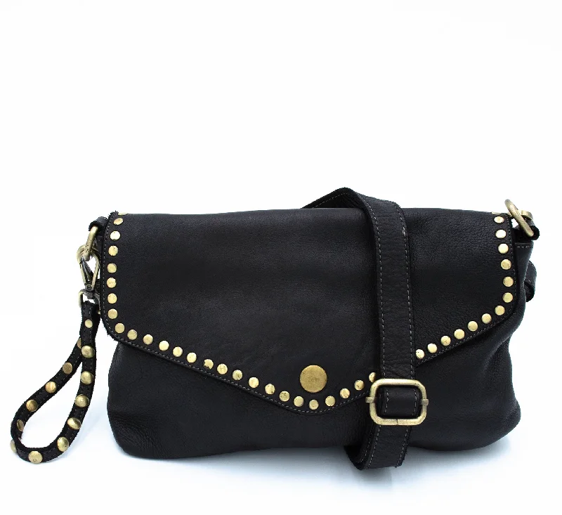 Aria Envelope Crossbody in Black