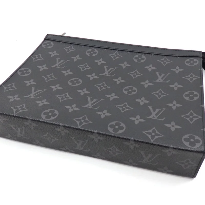 LOUIS VUITTON Clutch Bag Monogram Eclipse Pochette Voyage MM Men's M61692 Second