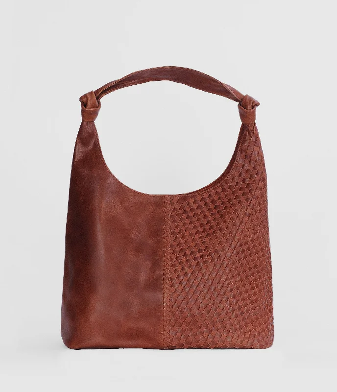 Gemma Leather Tote with Knotted Strap