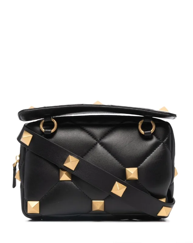 Valentino Garavani Roman Stud diamond-quilted clutch bag