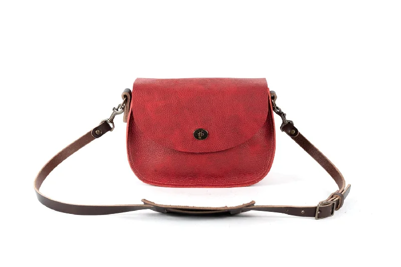 VIVIAN SATCHEL LEATHER CROSSBODY - CRANBERRY - IN STOCK