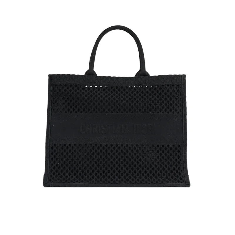 Dior Large Book Tote - Black Mesh