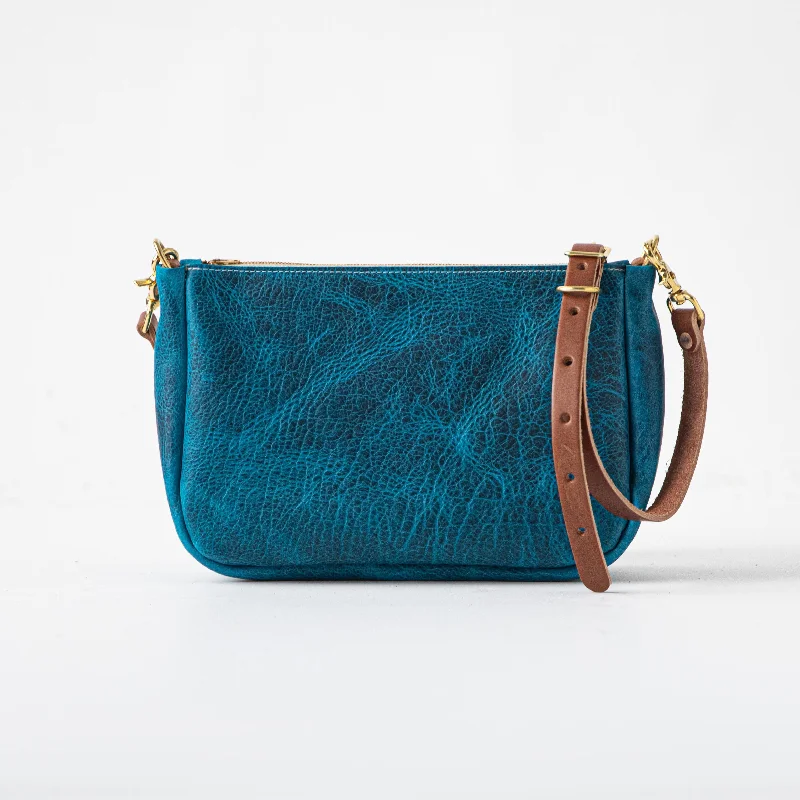 Petrol Blue Bison Crossbody Bag