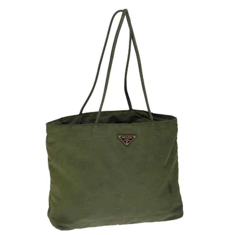 PRADA Shoulder Bag Nylon Khaki Auth ac2660