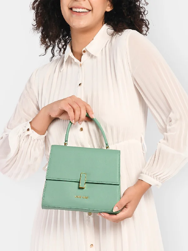 Lavie Luxe Merci Mint Small Women's Flap Satchel