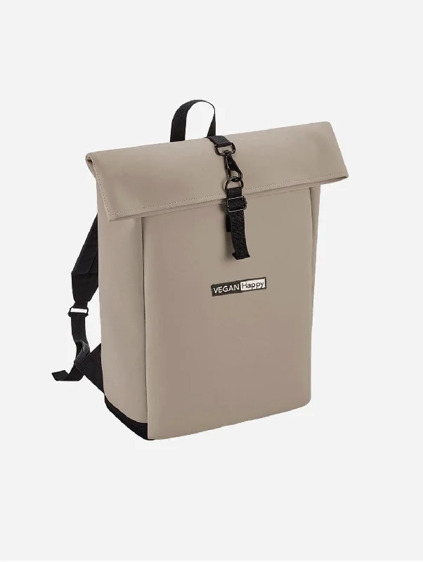 Vegan Matte PU Roll-Top Backpack | Multiple Colours