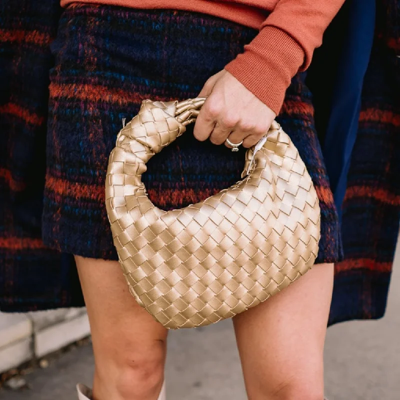 Tracy Woven Knot Strap Clutch