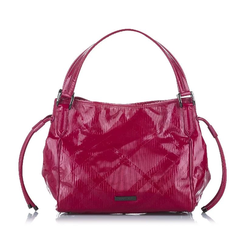 Burberry Bilmore Patent Leather Tote Bag (SHG-18705)