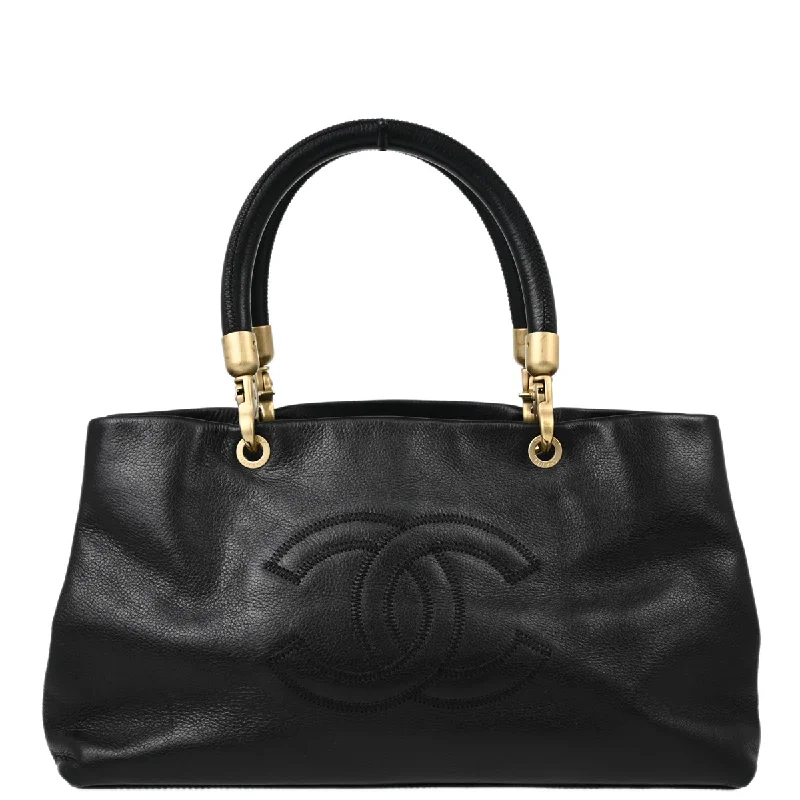 Chanel Black Calfskin Tote Handbag