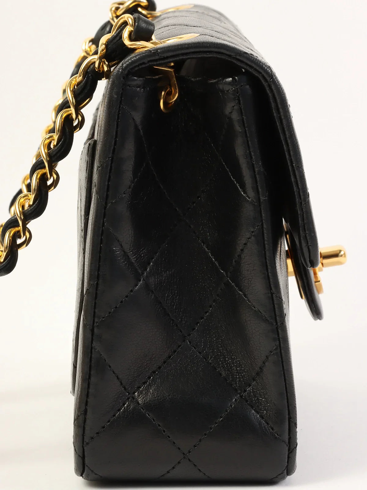 CHANEL Around 1990 Made Classic Flap Chain Bag Mini Black