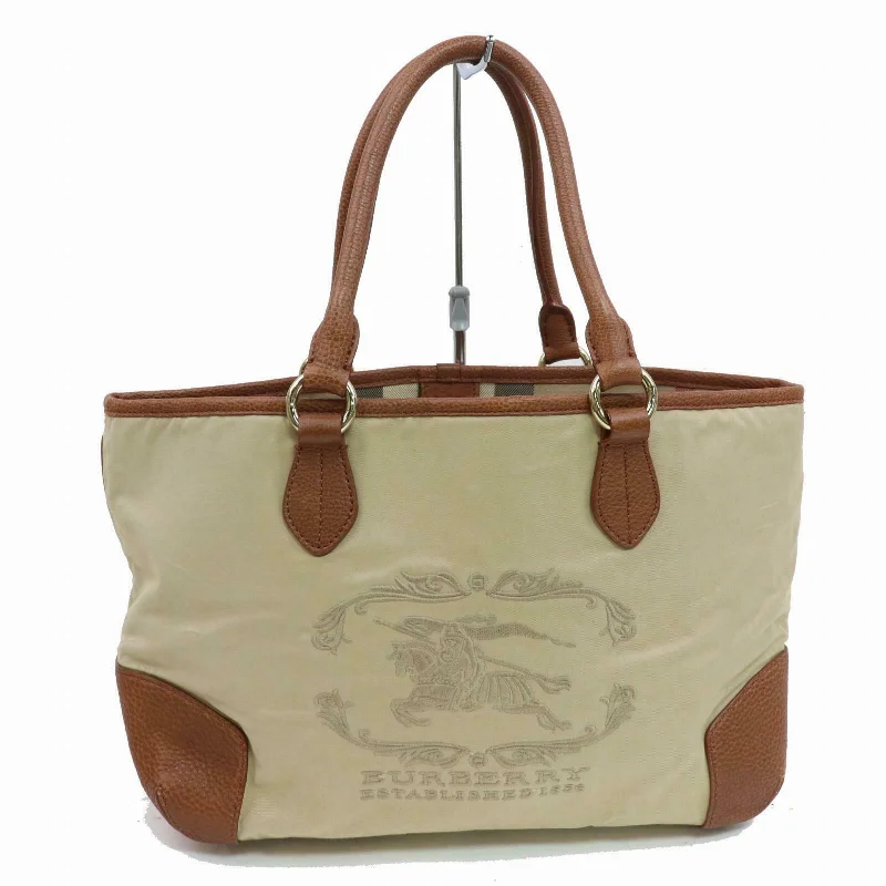 Brand Inspired Burberry Hand Bag Beige Canvas (SHC1-14383)