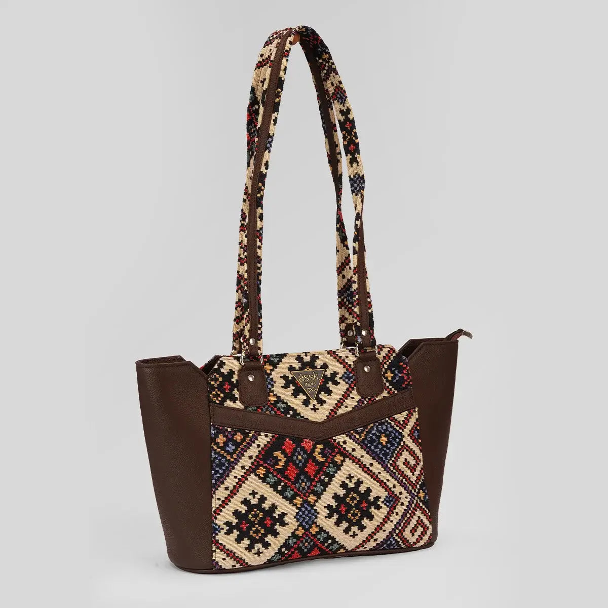 Traditional Boho Jacquard Tote Bag