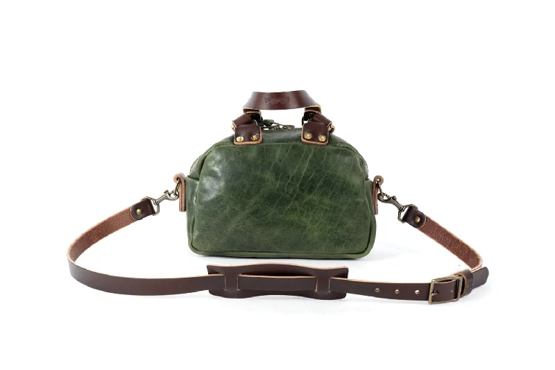 HOFFMAN LEATHER CROSSBODY BAG - MINI - JADE BISON