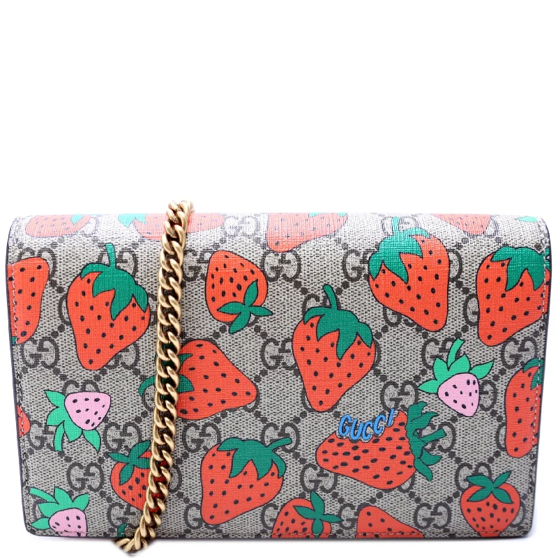 GG Stawberry Chain Wallet