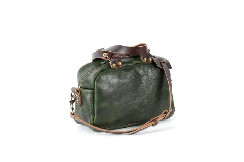 HOFFMAN LEATHER CROSSBODY BAG - JADE BISON