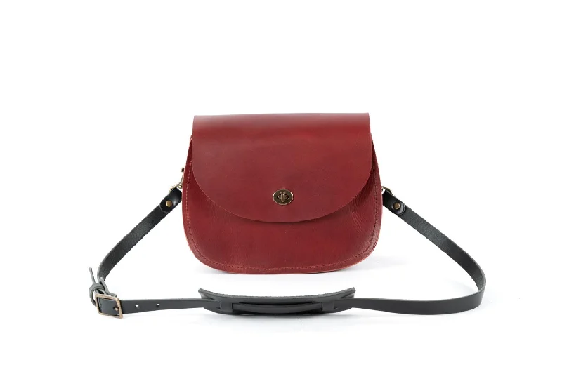 VIVIAN SATCHEL LEATHER CROSSBODY DELUXE - OXBLOOD - IN STOCK