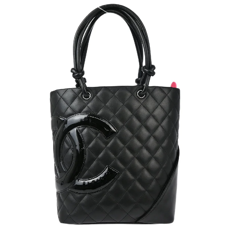 Chanel 2006-2008 Black Calfskin Cambon Ligne Tote Handbag