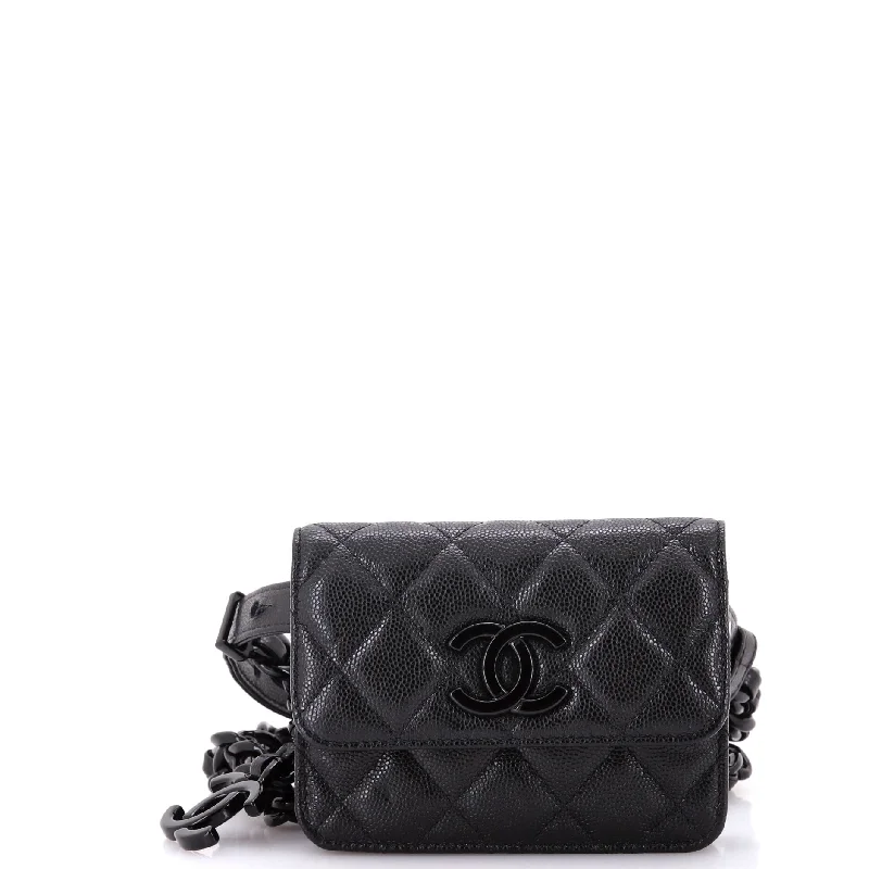 My Everything Flap Card Holder Belt Bag Quilted Caviar