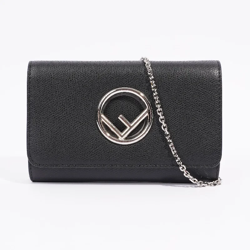 Fendi F is Fendi Wallet on Chain Black Leather OS