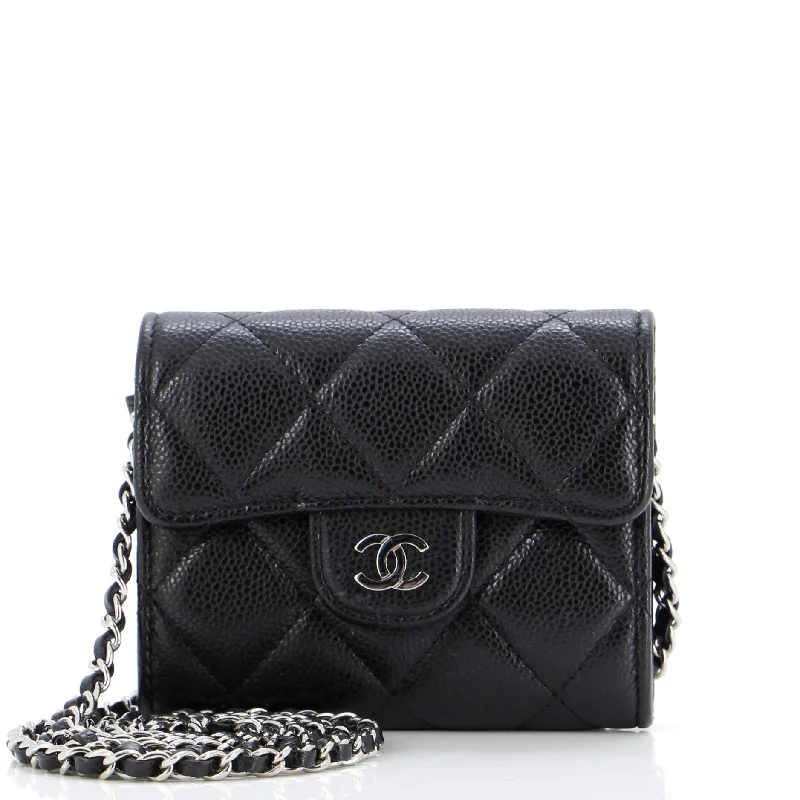 Classic Flap Chain Belt Bag Quilted Caviar Mini