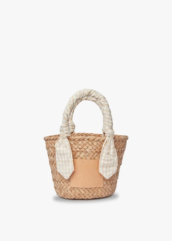 Mini Marlow Straw Scarf Tote Bag