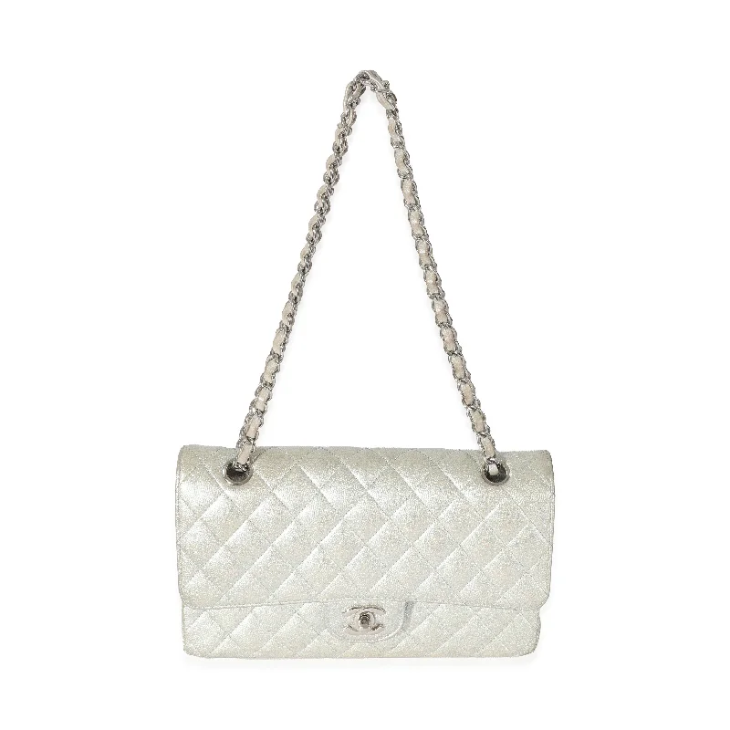 CHANEL 21K Glitter Caviar Medium Classic Double Flap Bag