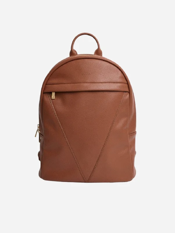 Laurie Vegan Bio-Based Bamboo Leather Backpack | Brown