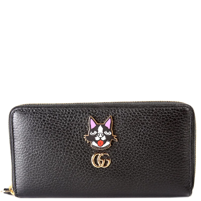 GG Marmont Bosco Zip Around Wallet