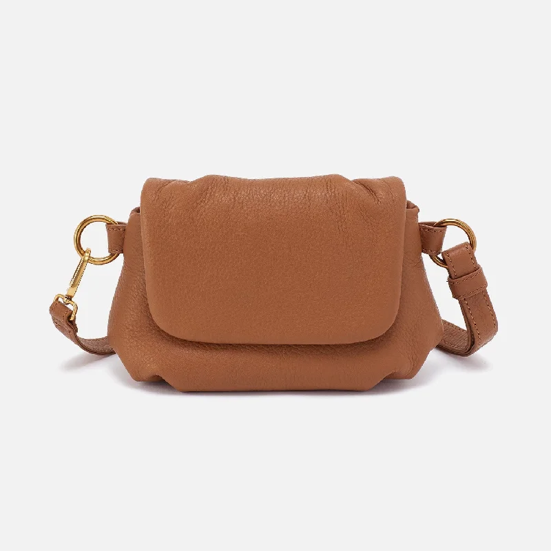 Harley Crossbody Sling In Pebbled Leather - Warm Honey